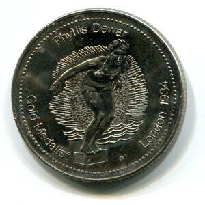 1978 Canada Edmonton Commonwealth Games Phyllis Dewar Medal (b751-1)